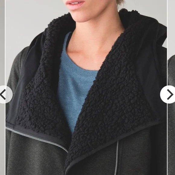 Lululemon Cozy Up Jacket Charcoal Gray Black Lightweight Coat Size 6 - Picture 8 of 17